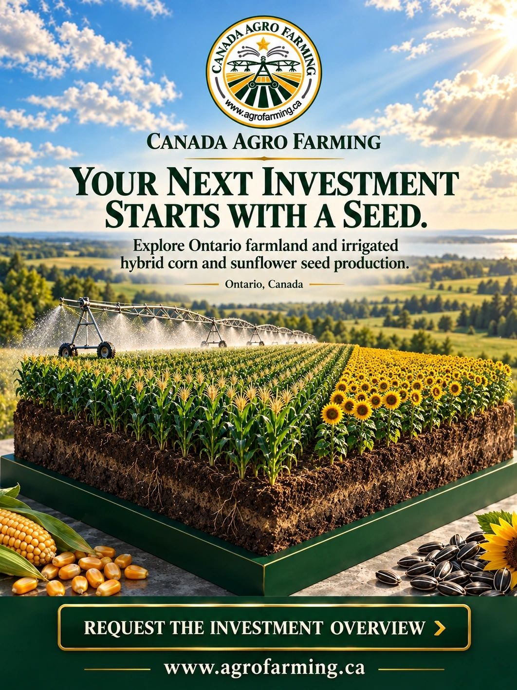 Canada Agro Farming seed-production investment illustration.